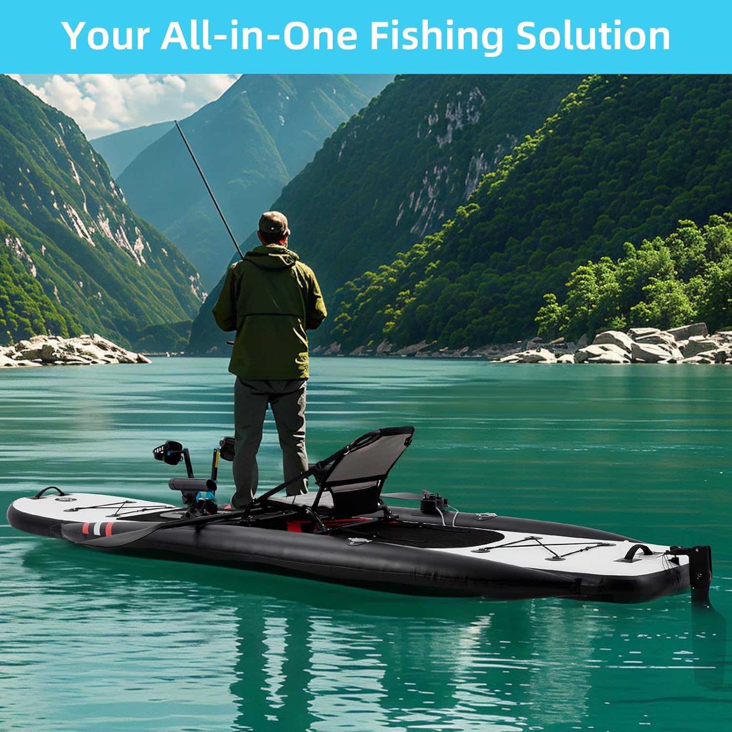 12ft Premium PVC Inflatable Fi - огляд і ціна Fishing Kayak Seat