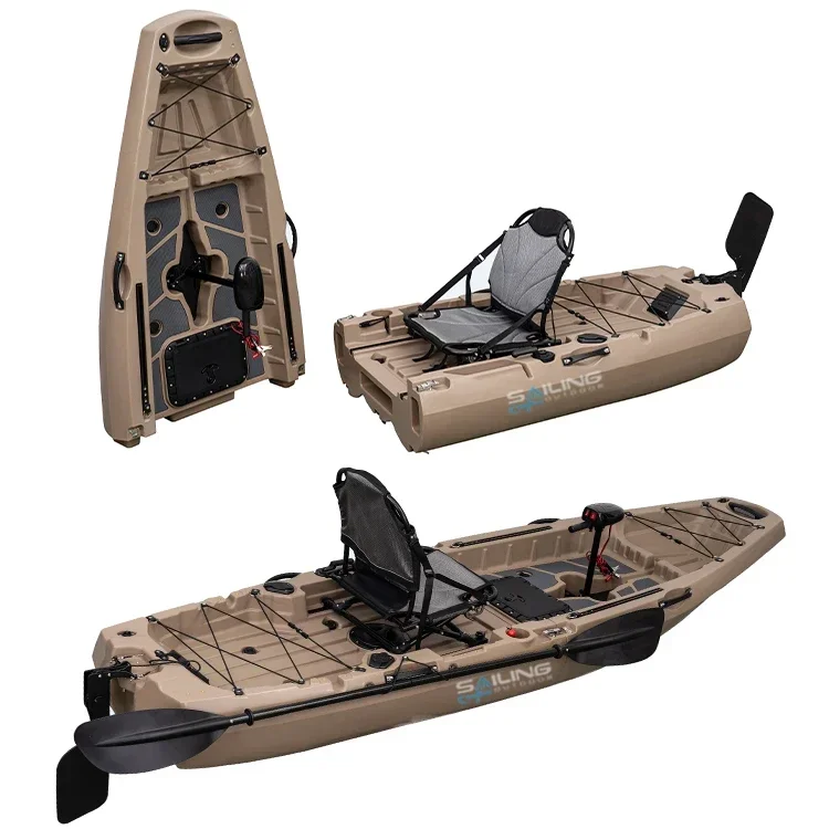 9.5ft 1 Person Folding Plastic - огляд і ціна Fishing Kayak Pedal Drive