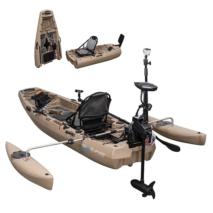 9.5ft 1 Person Folding Plastic - огляд і ціна Fishing Kayak Pedal Drive